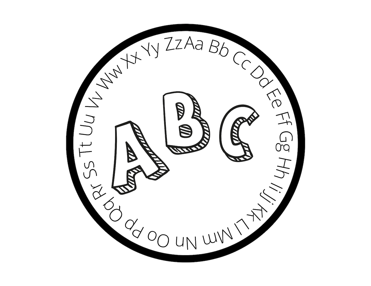 ABC Alphabet Book Black and White