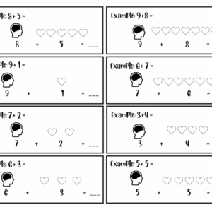 Addition by Counting On Math Concept Packet