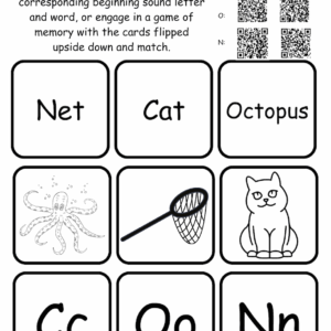 Beginning Sounds Games and Activities Set to Learn Letter Sounds and Names (First)