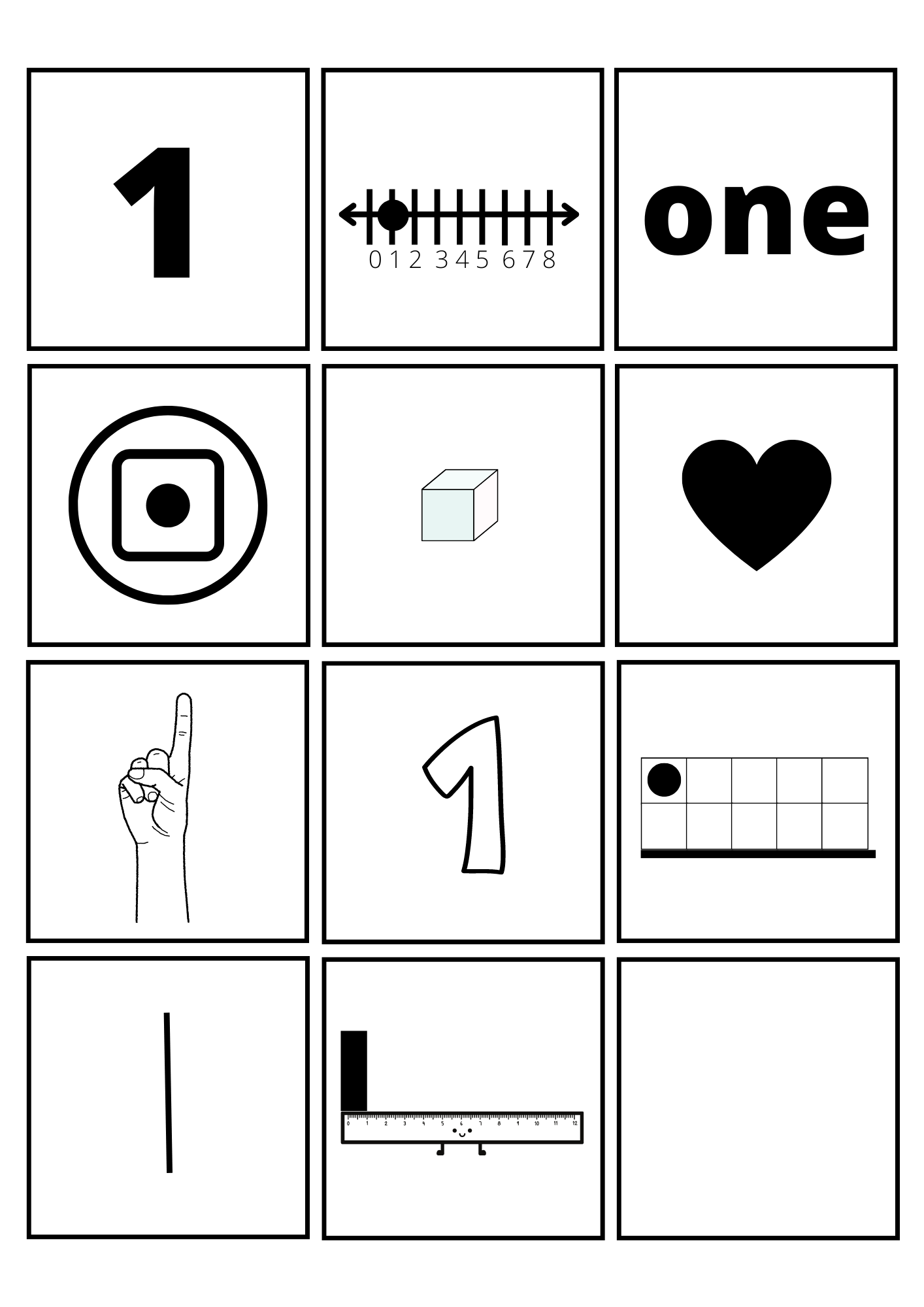 Number Sense Matching Numbers 1-10 Game