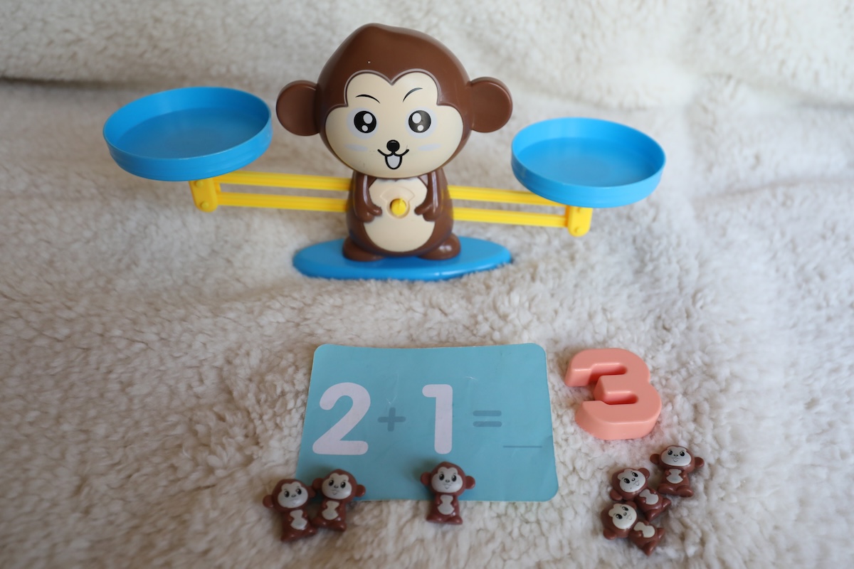 Teaching a Child How to Add Using a Scale: Monkey Scale or Make Your Own