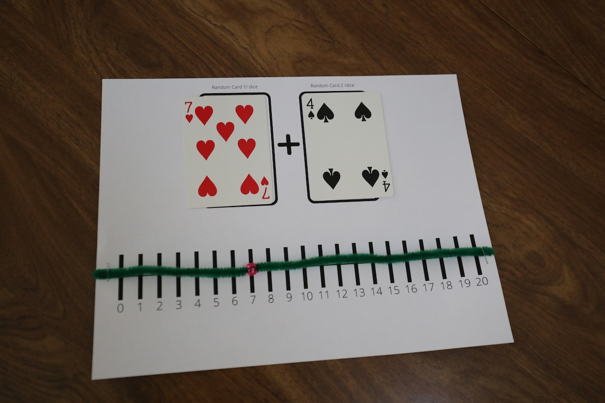 Teaching a Child How to Add Using a Number Line When Learning Addition