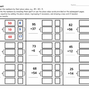 Double Digit Addition Math Investigations
